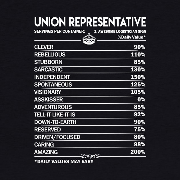 Union Representative T Shirt - Union Representative Factors Daily Gift Item Tee by Jolly358